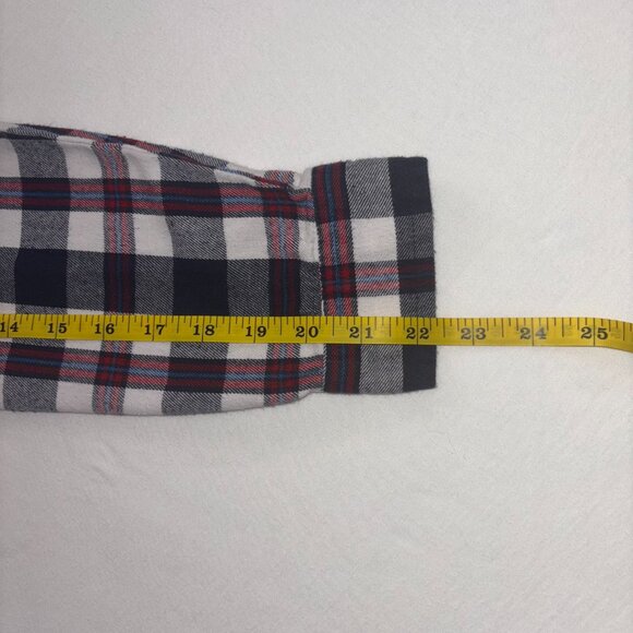 EMMA Jeans USA Navy, White, and Red Plaid Shirt - Size M - Picture 8 of 11